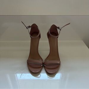 Women’s nude strappy heels, brand Aldo, size 6.5, worn a few times, like new